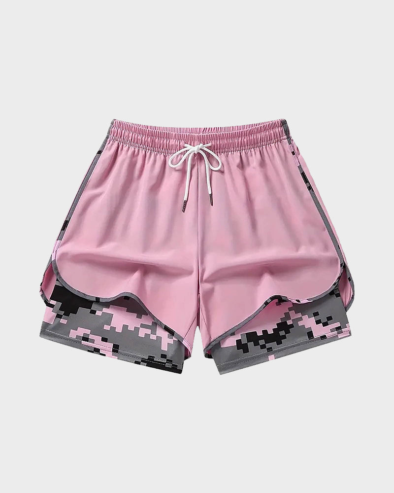 women’s casual athletic shorts with built-in liner