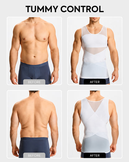 Men Slimming Sculpting Sleeveless Compression Top