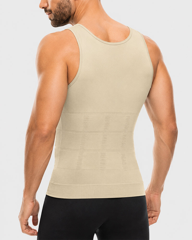 Men Round Neck Shaping Tank Top Sleeveless Fitness Underwear