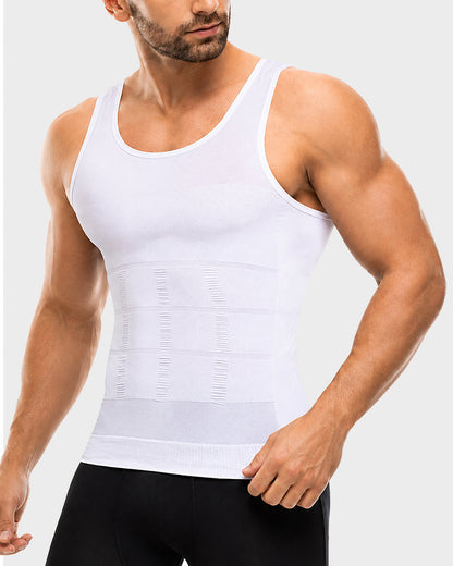 Men Round Neck Shaping Tank Top Sleeveless Fitness Underwear