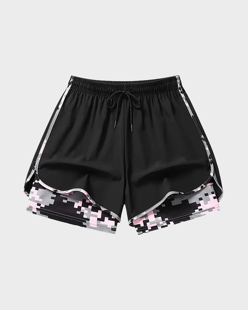 women’s casual athletic shorts with built-in liner