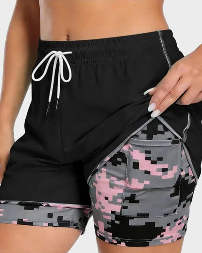 women’s casual athletic shorts with built-in liner