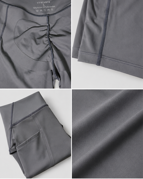 High Waisted Butt Lifting Shorts with Side Pockets
