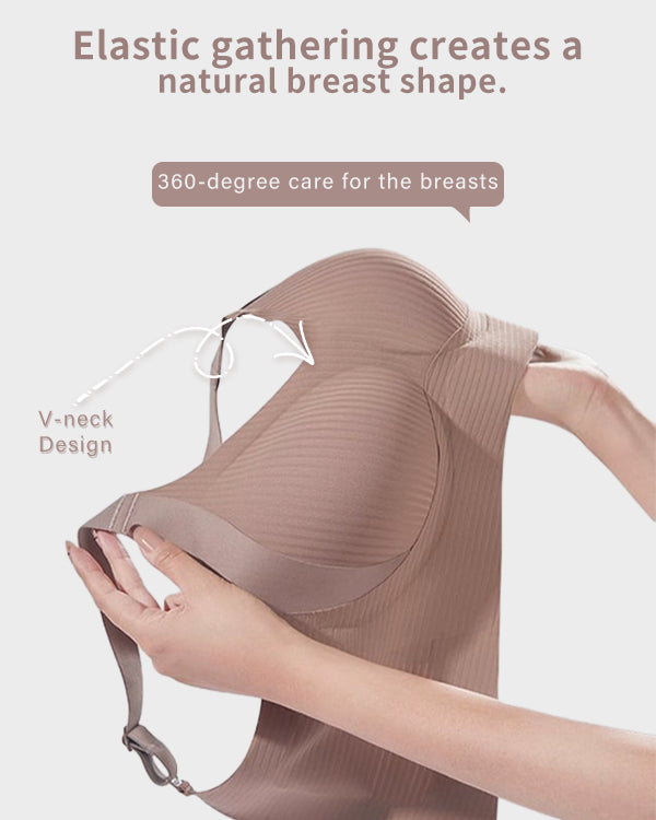 Women's Ribbed Push Up Adjustable Wireless Bra