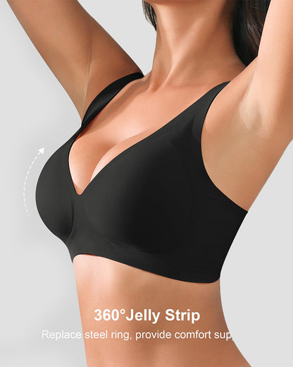 Deep-V Wireless Push Up Bra