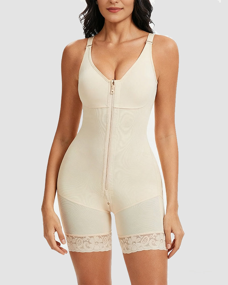 Tummy Control Butt Lifter Shaper with Zipper Crotch Fajas Colombianas