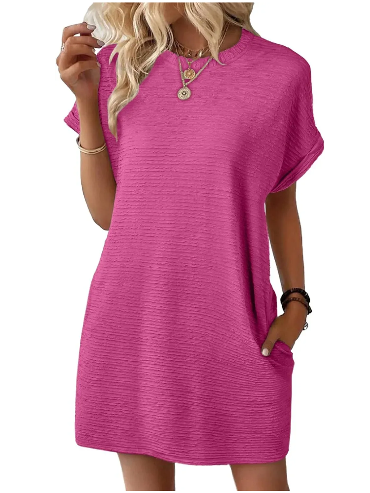 Women's Lightweight Summer T-shirt Dress with Pockets