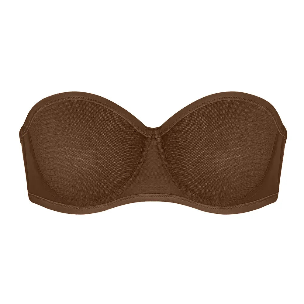 Mesh Strapless Underwire Bra Natural Lift