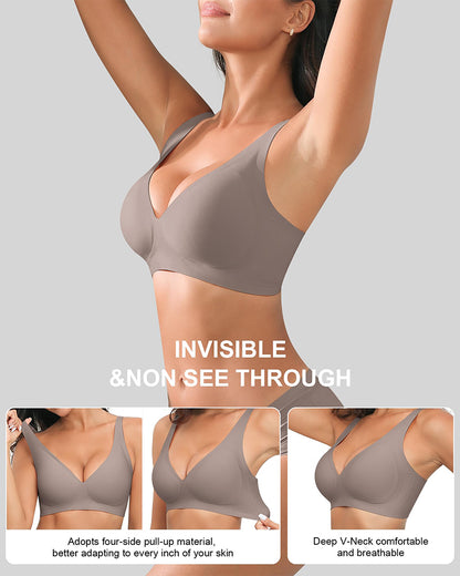 Deep-V Wireless Push Up Bra