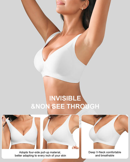 Deep-V Wireless Push Up Bra