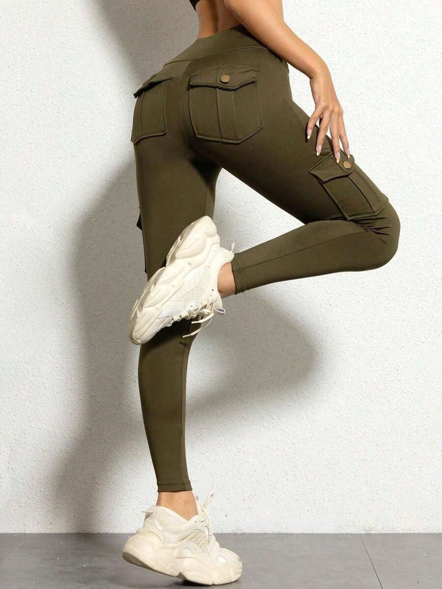 Butt Lifting High Waist Tummy Control Cargo Leggings