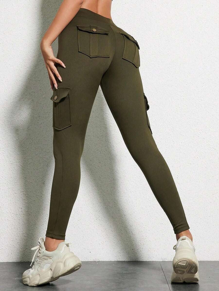 Butt Lifting High Waist Tummy Control Cargo Leggings