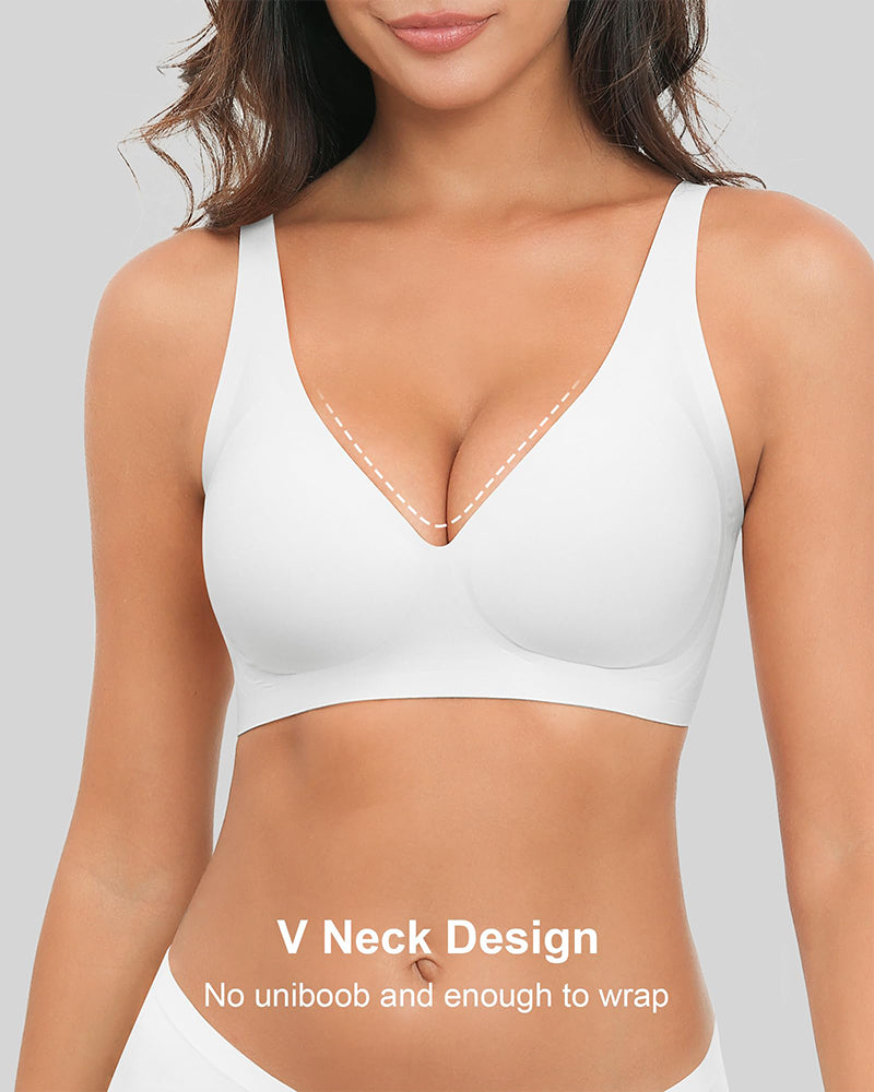 Deep-V Wireless Push Up Bra