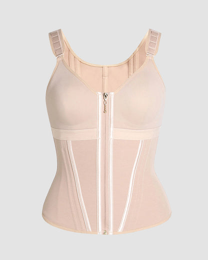 Double-Layer Tummy Control Waist Shaper Girdle With Bra