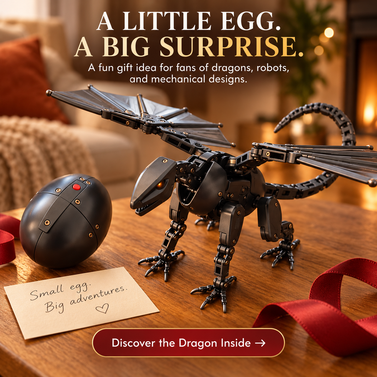 ⚡DragonMorph – Egg to Dragon Transforming Mechanical Toy