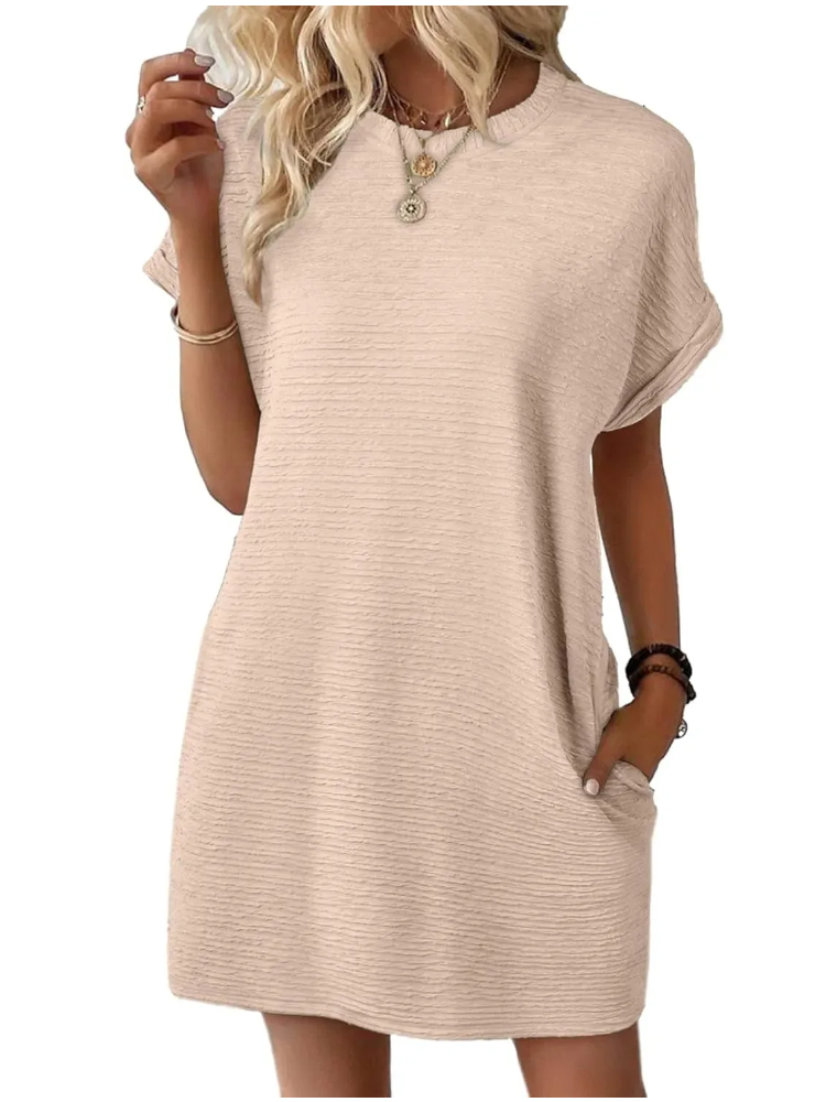 Women's Lightweight Summer T-shirt Dress with Pockets