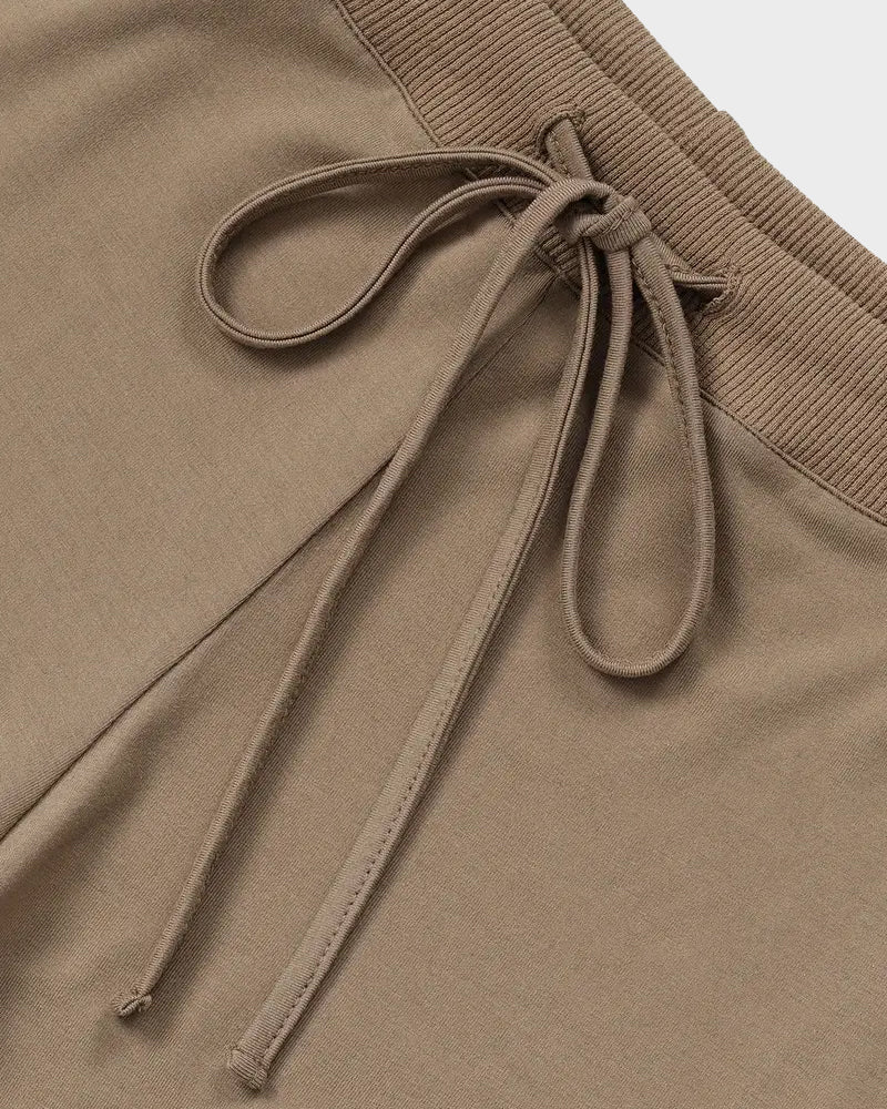 Solid Color Round Neck Casual Two-Piece Set