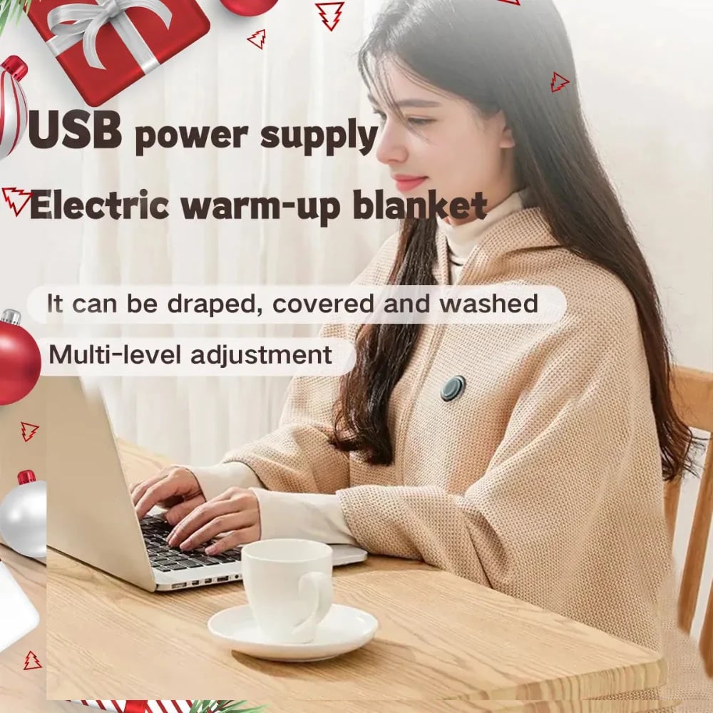 ❄️Heated Wearable Blanket – Stay Warm at Your Desk Without Bulky Layers 🔥