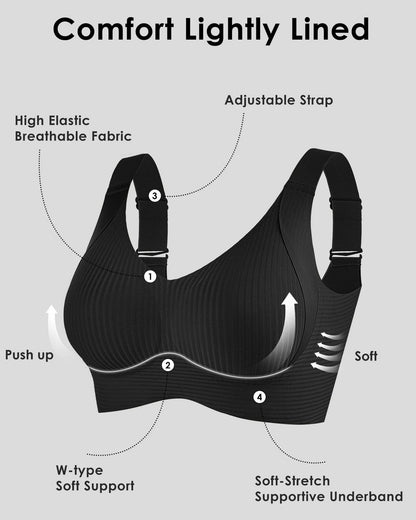 Widened Lifting Non Slip Shoulder Strap Bra