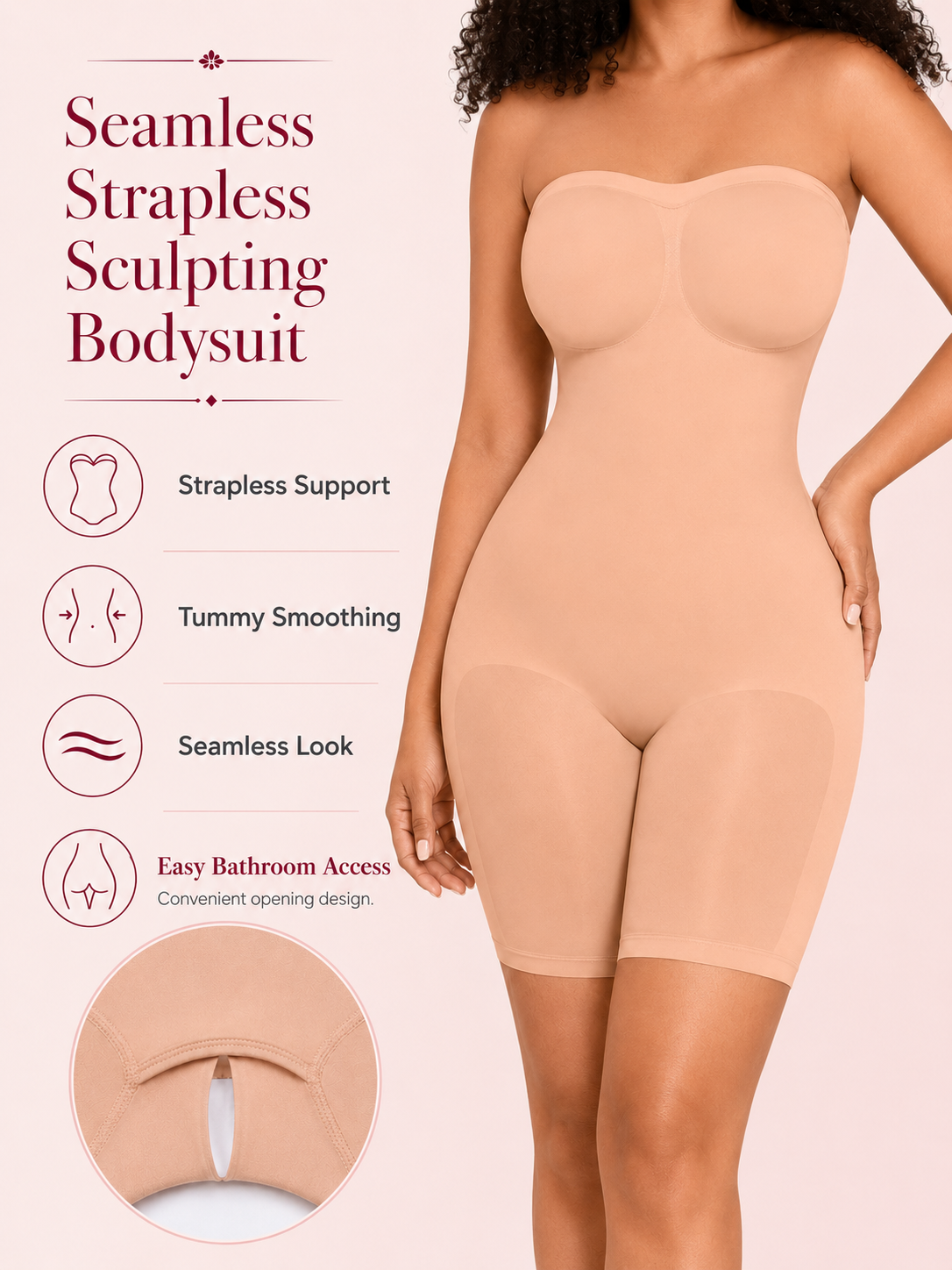 Seamless Strapless Sculpting Bodysuit