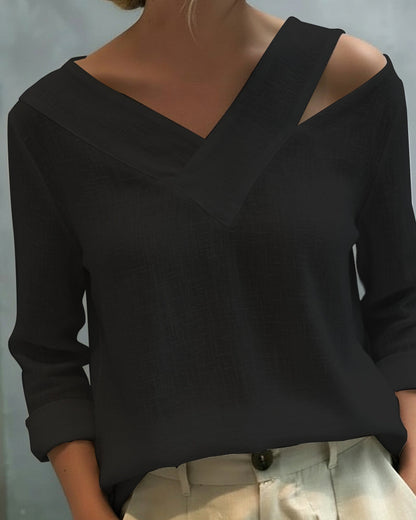 Elegant V-Neck Strap Top