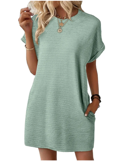 Women's Lightweight Summer T-shirt Dress with Pockets
