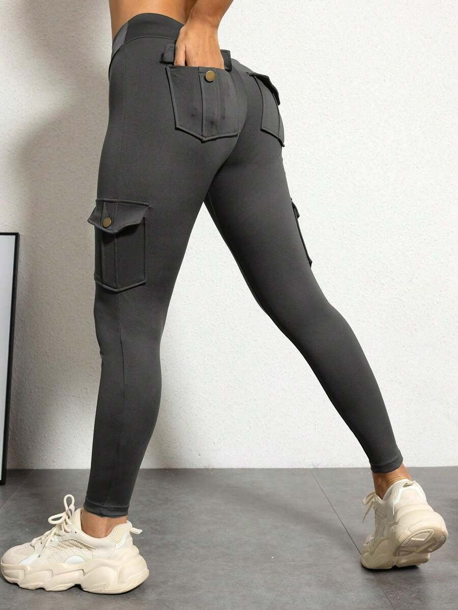 Butt Lifting High Waist Tummy Control Cargo Leggings