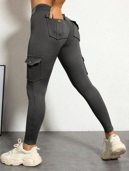 Butt Lifting High Waist Tummy Control Cargo Leggings