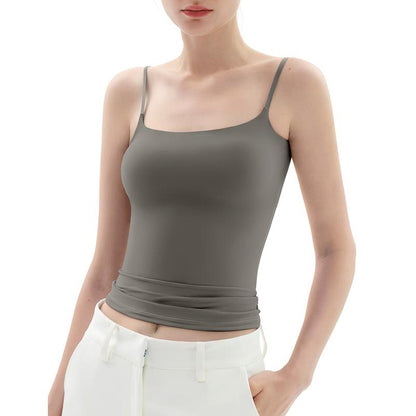 Minimalist Slim Tank Top – Square Neck & Adjustable Straps
