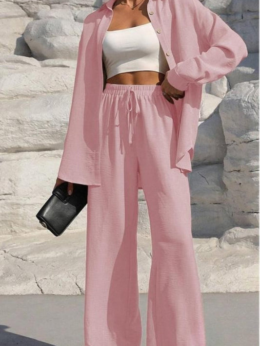 Solid Button, Two-piece Set