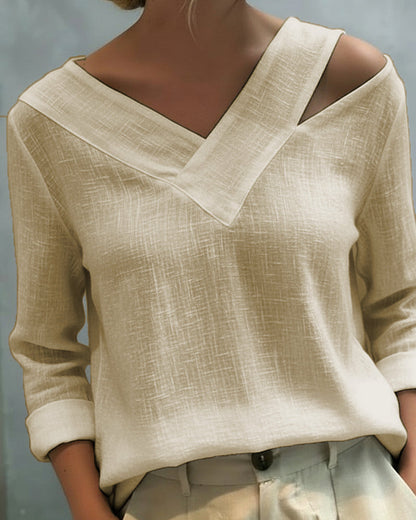 Elegant V-Neck Strap Top