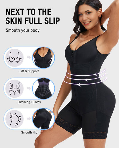 Tummy Control Butt Lifter Shaper with Zipper Crotch Fajas Colombianas