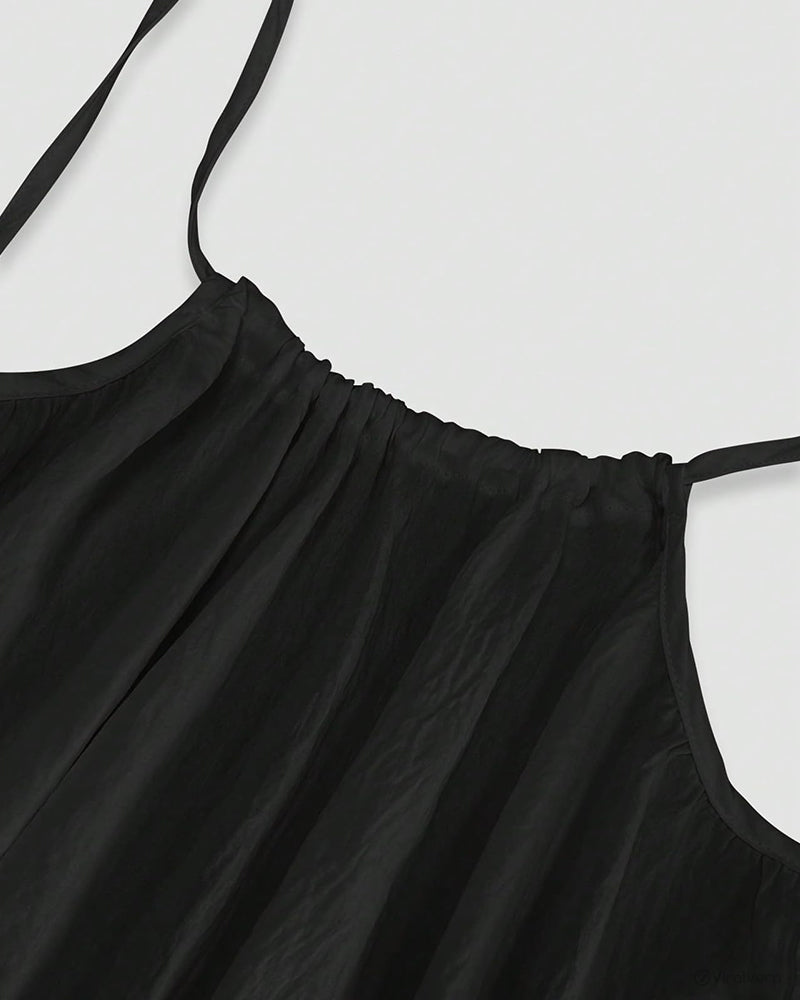 Women's Solid Color Backless Cami Dress
