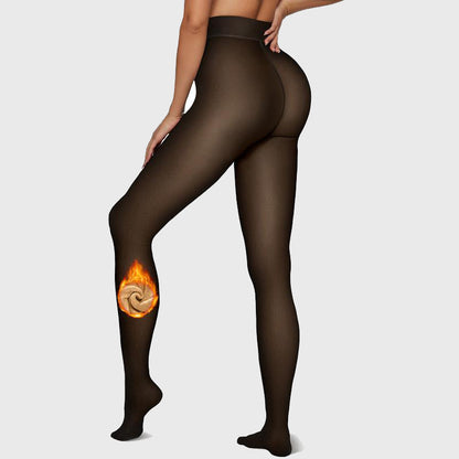 Sheer Fleece Lined Leggings – Ultra-Warm, High-Waisted Winter Tights