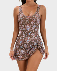 Brown floral print