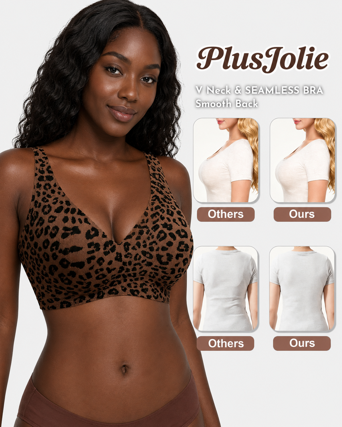 Seamless Hidden V-Neck Lifting Bra