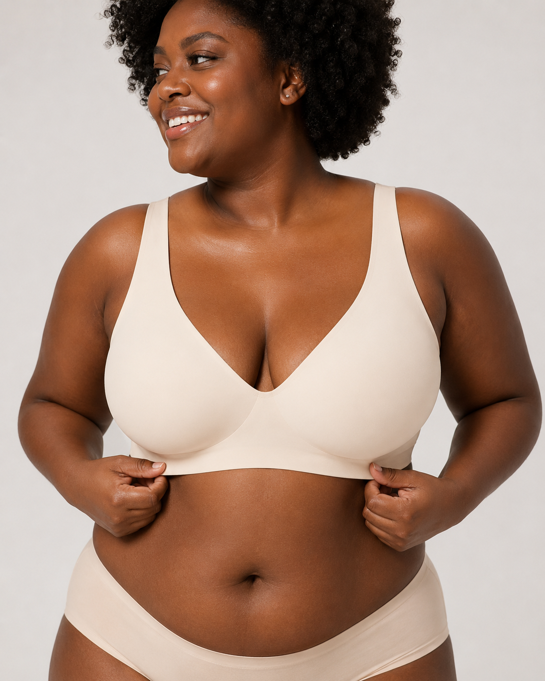 Seamless Hidden V-Neck Lifting Bra