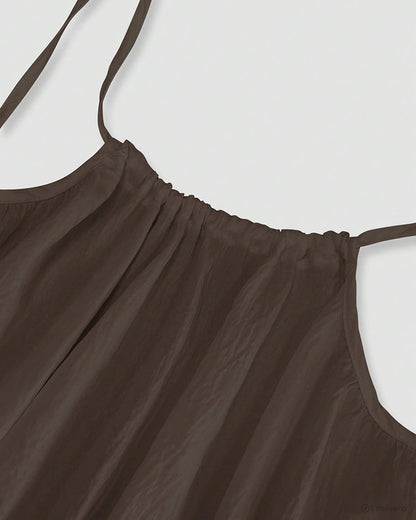 Women's Solid Color Backless Cami Dress