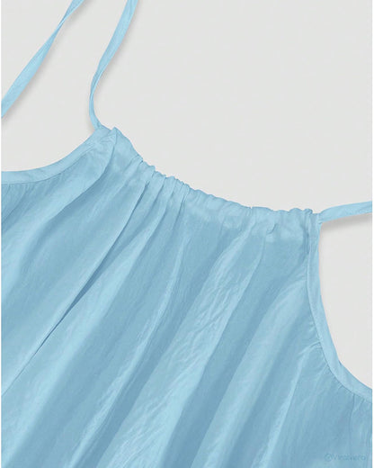 Women's Solid Color Backless Cami Dress