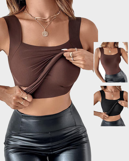 U-Neck Shapewear Tank with Built-In Bra