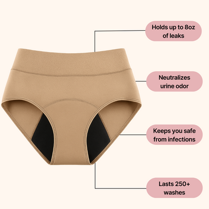 ViralVera 100% Leak-Proof Underwear That Won't Let You Down for Women 60+ (4-Pack)