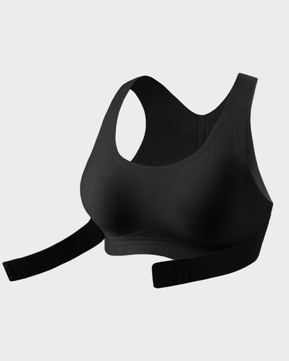 Cross Back Front Closure Wireless Shaping Bra
