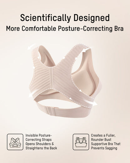 Cross Back Front Closure Wireless Shaping Bra