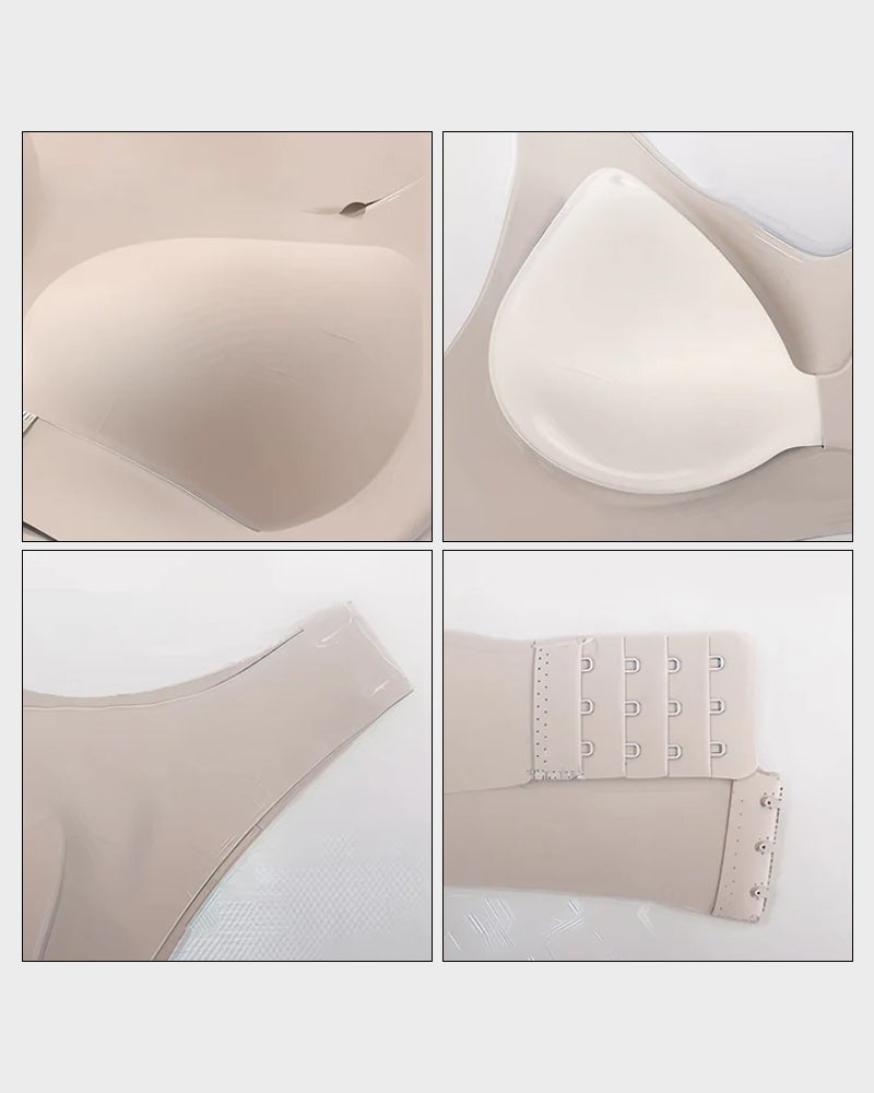 Cross Back Front Closure Wireless Shaping Bra