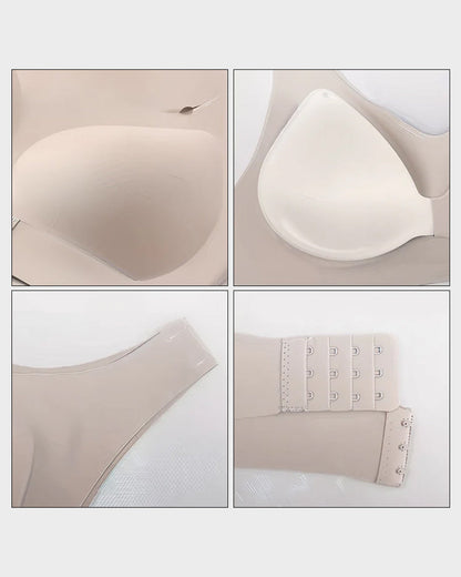 Cross Back Front Closure Wireless Shaping Bra