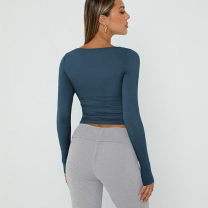 3-Pack Slim Fit Long Sleeve Crop Tops