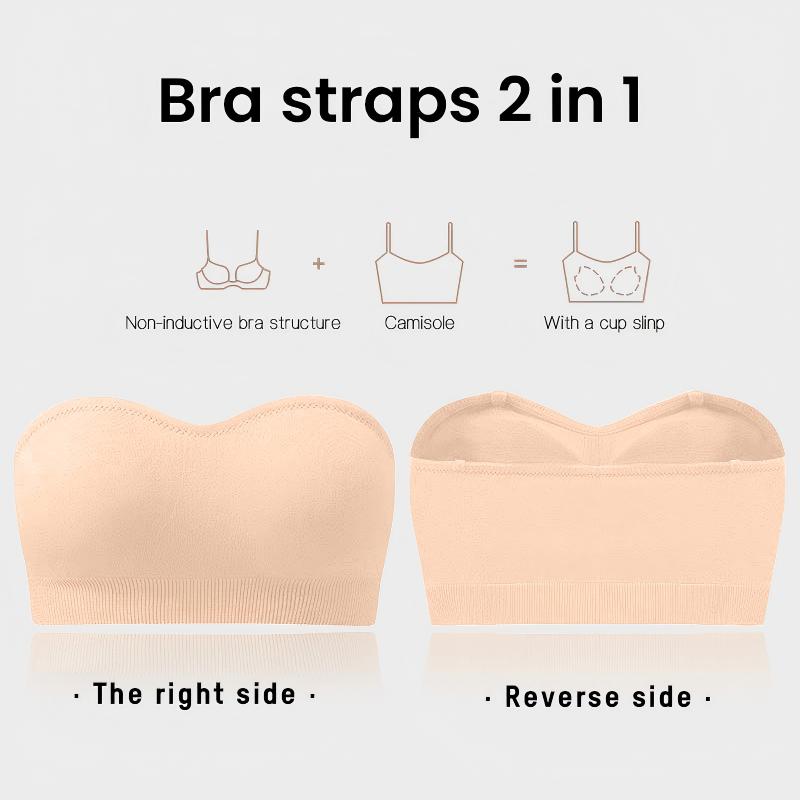 Non-Slip Bandeau Seamless Wireless Strapless Bra