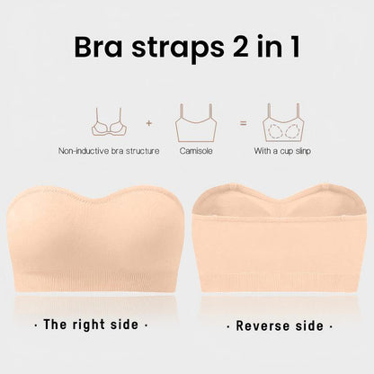 Non-Slip Bandeau Seamless Wireless Strapless Bra