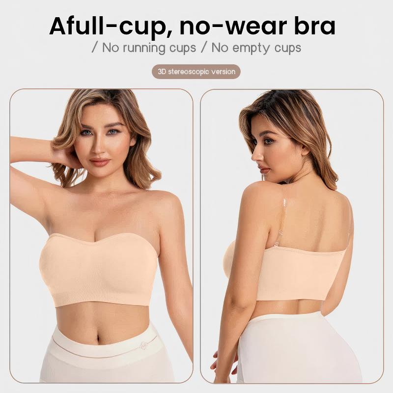 Non-Slip Bandeau Seamless Wireless Strapless Bra
