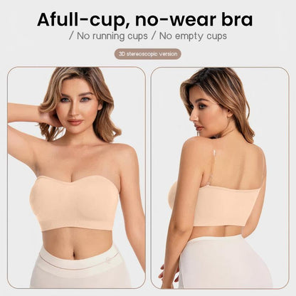 Non-Slip Bandeau Seamless Wireless Strapless Bra
